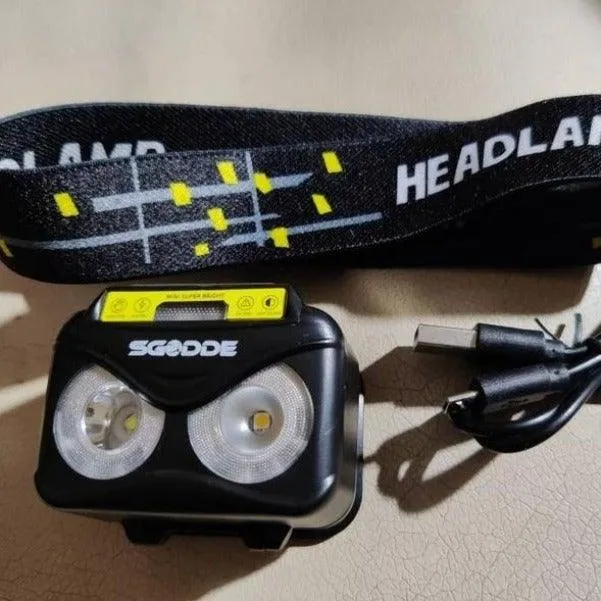 Super Bright XPG COB LED Headlamp with 6 Modes for Camping, Cycling, Jogging, Fishing, and More