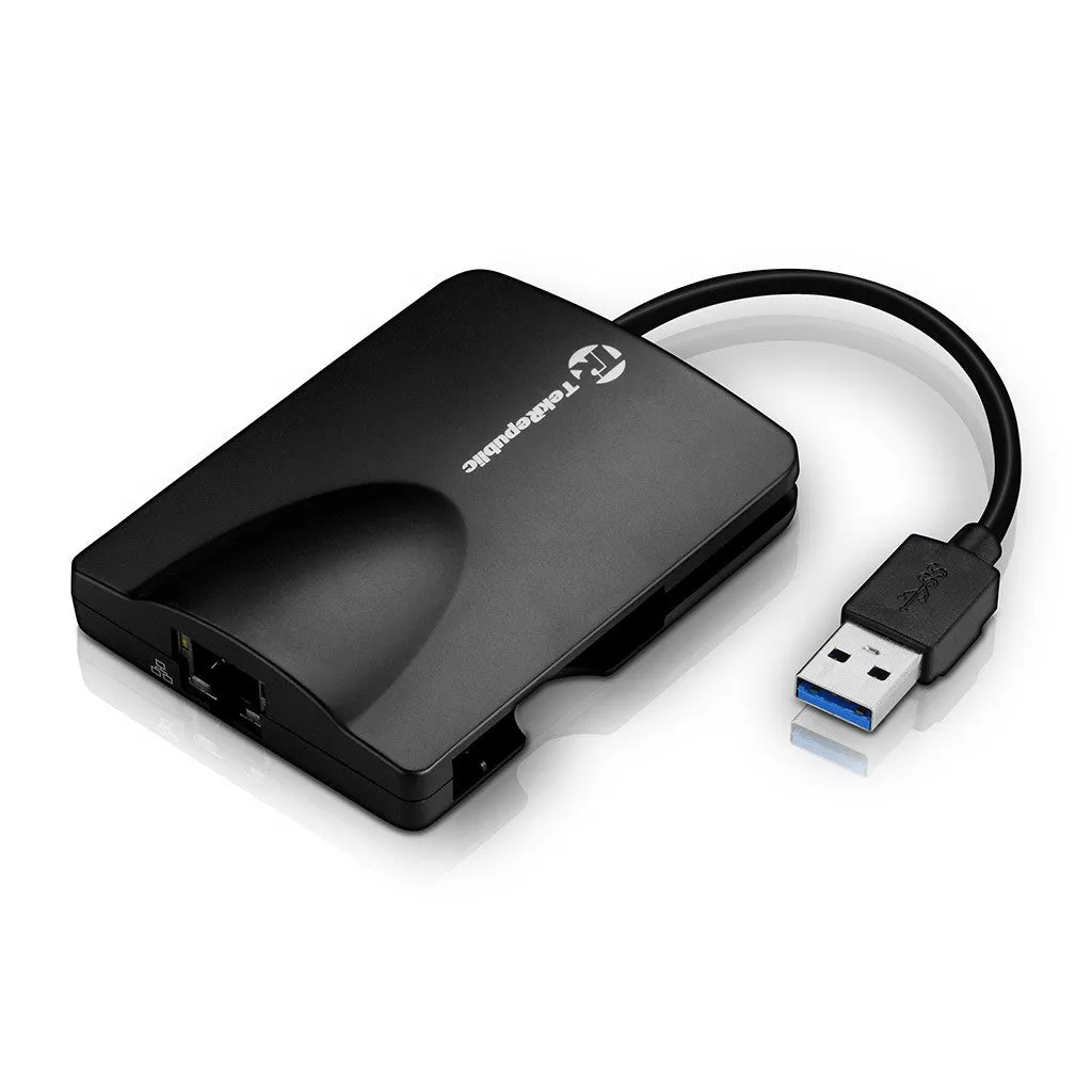 Tek Republic TUN-310 USB 3.0 3 Port Hub with Gigabit Ethernet Wired Network Adapter