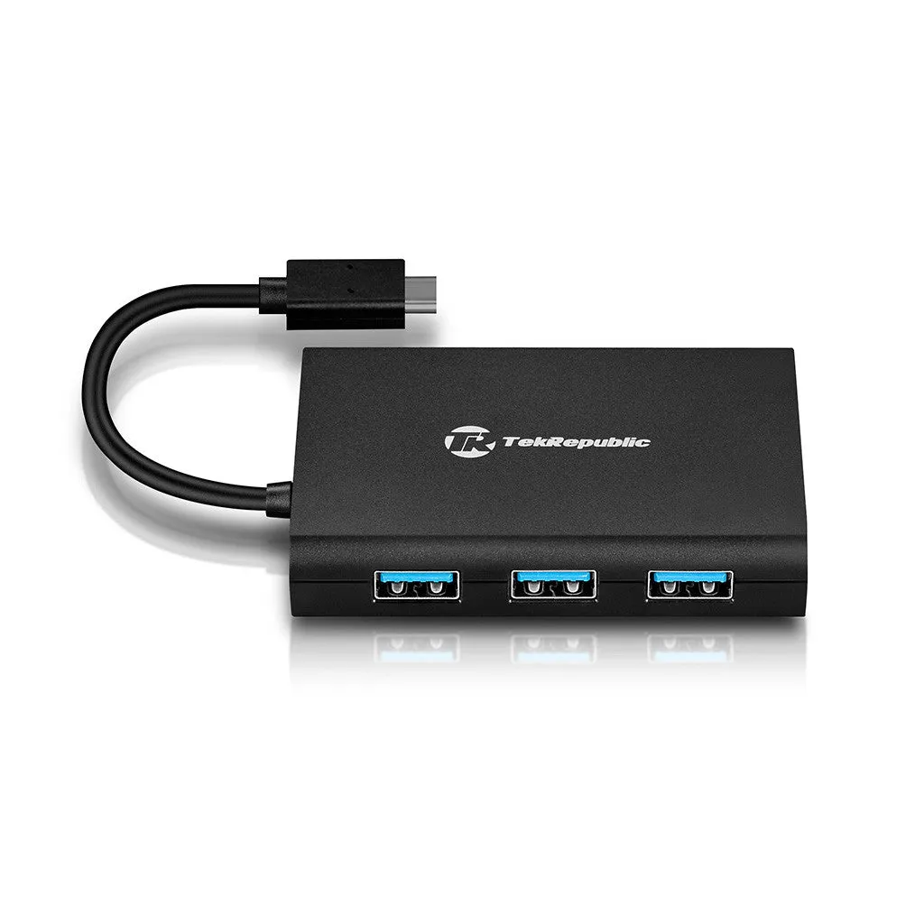 Tek Republic TUN-310C USB Type-C 3 Port Hub with Gigabit Ethernet Network Adapter