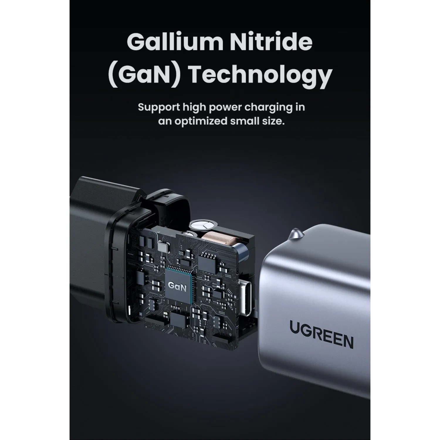 UGREEN 1 Port GaN PD Home Charger - 30W - 666