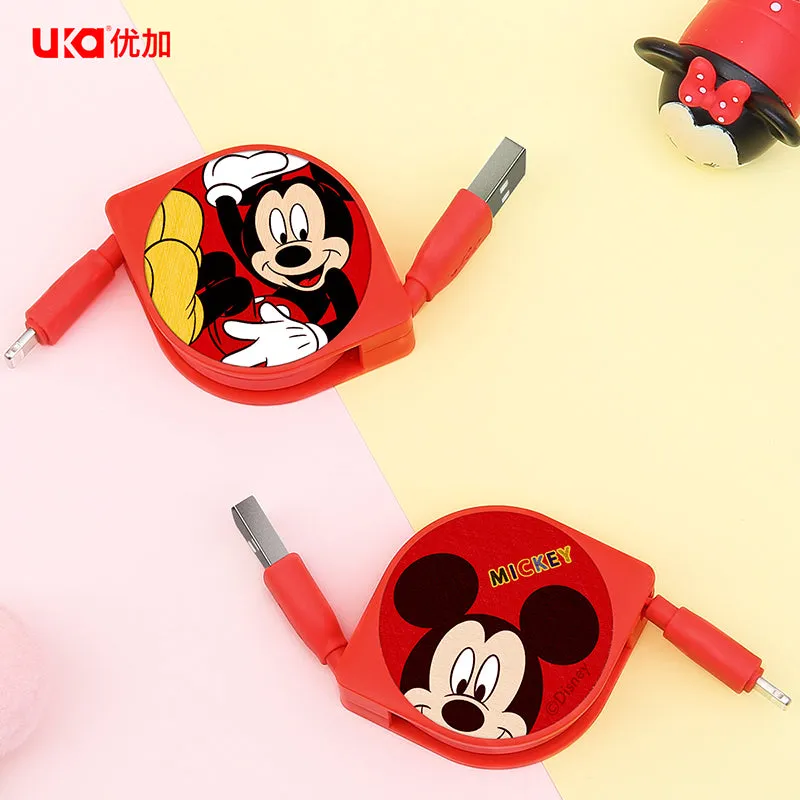 UKA Disney Mickey Mouse 1M Apple Lightning / Type-C Extracted Extension Cable