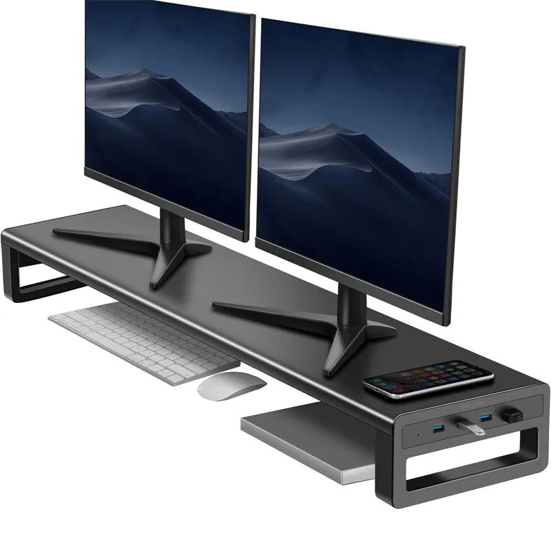 Vaydeer Aluminum Monitor Riser Stand - USB 3.0 Hubs