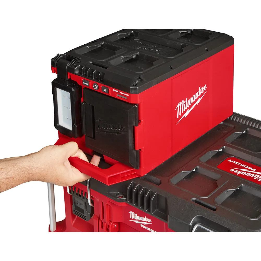 Work Light - Milwaukee M18 18 Volt Lithium-Ion Cordless PACKOUT™ Light/Charger  - Tool Only, 2357-20