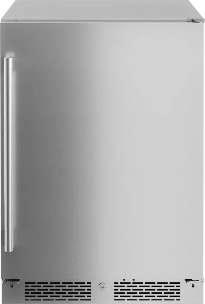 Zephyr PRESRV PRB24C01ASOD 24 Inch Single Zone Refrigerator Beverage Cooler with 5.6 Cu. Ft. Capacity, PreciseTemp™, Active Cooling Technology, Vibration Dampening System, Full-Extension Wire Rack, Sabbath Mode: Stainless Steel